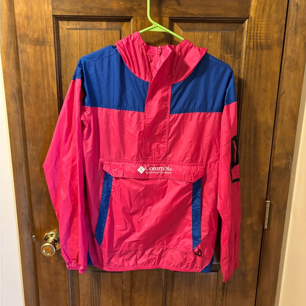 Columbia Fuchsia and Navy Windbreaker
